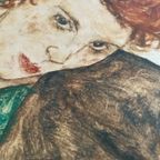 Egon Schiele (After) (1890-1918), Siddende Kvinde ( Kunstnerens Kone) thumbnail 12