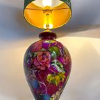 Vintage Handbeschilderde Unieke Vaaslamp thumbnail 4