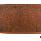 Vintage Salontafel Met Koperen Plaat 'rappestad' thumbnail 6