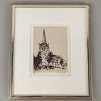 Paul De Cocker - Lithografie- Kerk Van Vinkem thumbnail 5