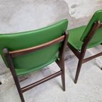 Set 4 Vintage Stoelen Jaren 60 Nieuw Bekleed Met Skai thumbnail 13