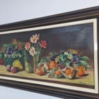 Vintage Schilderij Stilleven J. Gooris Lijst ‘70 Verf Doek thumbnail 10