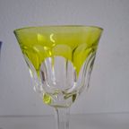 6 Vintage Kristallen Gekleurde Wijnglazen thumbnail 7