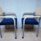 5 X Postmoderne Memphis Stijl Armstoelen/ Vergaderstoelen Door Arge2 Voor Wiesner Hager, 1980S thumbnail 13