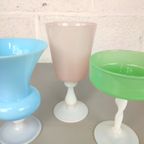3 Opaline Pastelkleurige Vazen thumbnail 6