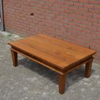 Salontafel Rechthoekig Massief Eiken Donker thumbnail 2