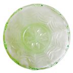 Uraniumglas Annagroen Neon Glazen Schaal 1930’s thumbnail 7