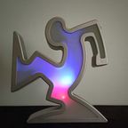Keith Haring La Linea Lamp Osvaldo Cavandoli Zilver (nieuw In Originele Verpakking) thumbnail 19