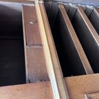 Prachtig Antiek Eiken Kabinet, 4 Deurs Kast, 221 Cm Hoog En 150 Breed thumbnail 14