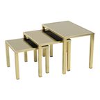 Hollywood Regency Nesttafels Belgo Chrom 23kt Goud Verguld thumbnail 4