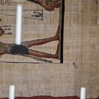 Vintage Ingelijste Papyrus Tekening Egypte Schilderij thumbnail 12