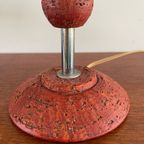 Vintage Design Tafellamp, Metaal Met Chamotte / Berkenbast Keramiek / , Jaren 60-70 Keramische La thumbnail 4