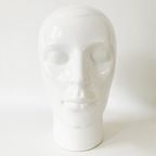 Wit Geglazuurd Aardewerk Hoofd Royal Delft 1970’s thumbnail 3