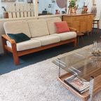 Vintage Deens Design Drie-Zits Bank Teak 70S thumbnail 2