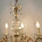 Vintage Glazen Hanglamp, Kroonluchter Lamp, Verlichting 803 thumbnail 13