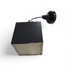 Vintage Rectangular Small Philips Black Metal Hanging Lamp / Dutch Design Cube / Rare Model Mid-c thumbnail 3