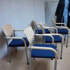 5 X Postmoderne Memphis Stijl Armstoelen/ Vergaderstoelen Door Arge2 Voor Wiesner Hager, 1980S thumbnail 20