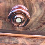Heel Mooi Antiek Engels Mahonie Driedelig Kabinet, Met Planken En 3 Lades, 210 Cm Hoog thumbnail 10