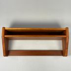 Vintage Wandplank, <<<brand>>>, Massief Teak, Denemarken 1970's thumbnail 16