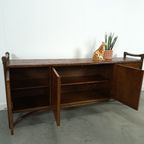 Hout Met Bamboe Dressoir Met Lades, Vintage Sideboard thumbnail 9