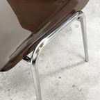 Vintage Helmut Starke Stapelbare Kuip Stoelen, High Gloss Bruin. thumbnail 4