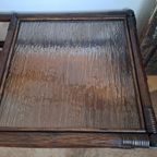 Vintage Rotan Salontafel Met Glasplaat En Lectuurbak thumbnail 6