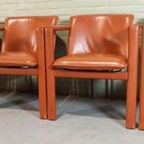 Set Van 4 Leolux Cachucha Leren Stoelen, Hugo De Ruiter thumbnail 11