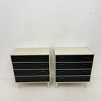 Set Of 2 Chest Of Drawers Black And White , 1970S thumbnail 5