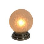 Art Deco Plafondlamp Met Mat Glazen Kap, Jaren 30 thumbnail 8