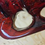 Vintage Keramieken Fat Lava Tafellamp (70s) Scheurich West Germany Lamp (jaren 70) Patroon Kap thumbnail 17