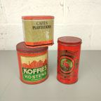 3 Oude Koffie Blikken thumbnail 5