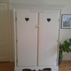 Witte Grote Houten Kast. Opsetims Demi-kast thumbnail 11