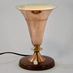 Mcm - Copper - ‘Trumpet’ Table Lamp - Made By Phillips, Probably Louis Kalff thumbnail 2