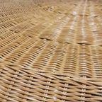 Vintage Boho Grote Riet Rotan Salontafel, Rond, D 120 Cm thumbnail 14