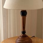 Vintage Turned Wood Table Lamp thumbnail 5