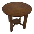 Art Deco Plantentafeltje Bijzettafeltje Eikenhouten Jaren 50 thumbnail 24