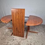 Vintage Uitschuifbare Deense Ronde Eettafel Massief Teak thumbnail 9