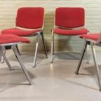 Set Van 4 Vintage Stoelen Giancarlo Piretti Stijl thumbnail 16