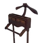 Dressboy / Valet Stand - Made In England - Two Drawers And Elegantly Shaped Wooden Frame thumbnail 4