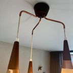 Prachtige Jaren 50 Cascade Hanglamp Met 3 Kelken. thumbnail 10