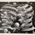 M.C. Escher Art-Print Bond Of Union In Aluminium Lijst thumbnail 4