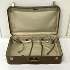 Bruine J70 Skai Koffer Brocante Opberger Suitcase thumbnail 9