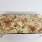 Vintage Salontafel Groot Epoxy Chroom Coffee Table Marble thumbnail 3