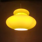 Vintage (diep)groene Space Age / Mid Century Hanglamp Met Kap Van Opaline Glas thumbnail 12