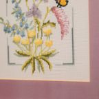 Zilveren Lijst Geborduurde Bloemen & Vlinder thumbnail 4