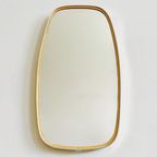 Mid-century Asymmetrische Spiegel Messing Jaren 50 thumbnail 2