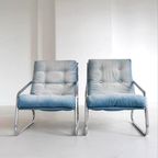 Per Stuk - Vintage Buisframe Fauteuils Opnieuw Bekleed thumbnail 5