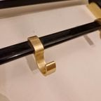 Vintage Kapstok Plexiglas Messing Kleurig Metaal Wandkapstok thumbnail 15
