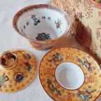Vintage Chinees Porselein Theekopjes Geel thumbnail 13