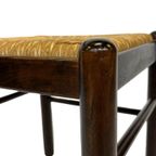 Set Van 4 Donkerbruine Houten Stoelen Jaren 70 Minimalist thumbnail 15
